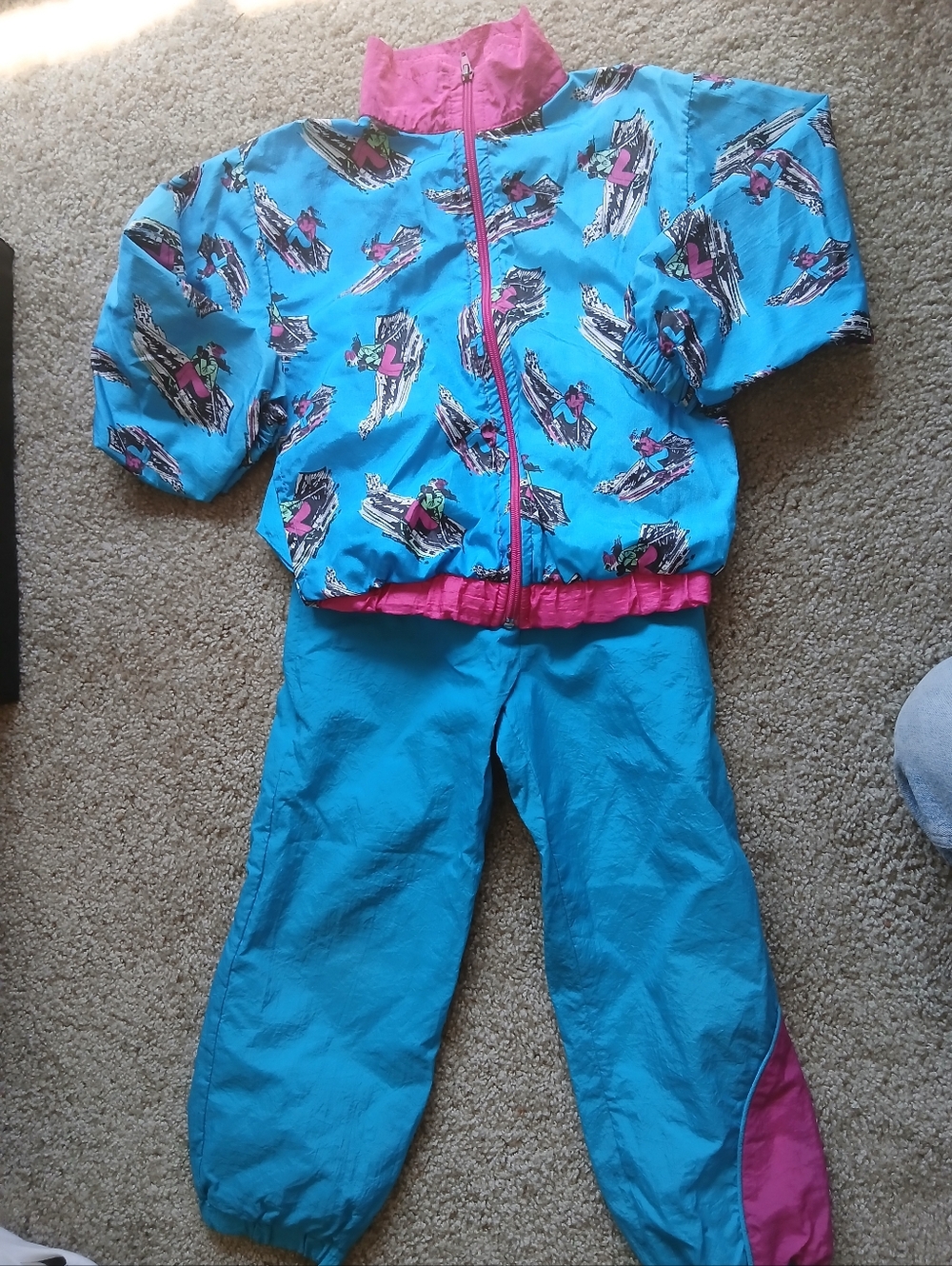 Vintage Kids Windbreaker Snow Set